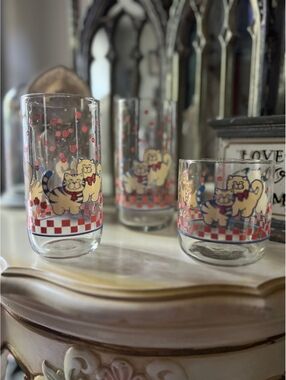Vintage Libbey Country Cats 12 Pc Glassware Set with Original Box Cottagecore